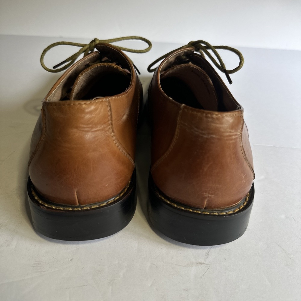 Fratelli Select Men Leather Shoes Square Toe 9M Brown Lace Up - Picture 5 of 8